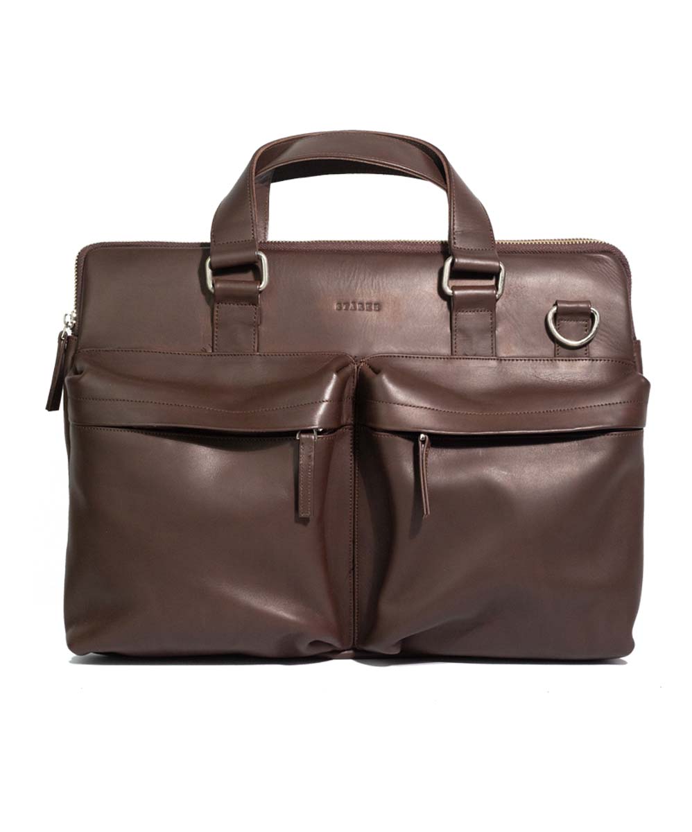 Posh Muntjac Leather Laptop Bag - STARKE Leather Co.